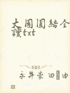 大团圆结全文阅读txt封面