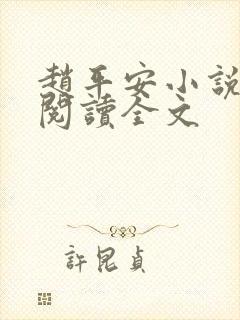 赵平安小说免费阅读全文