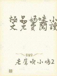 极品妈咪小说全文免费阅读