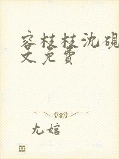 容枝枝沈砚书全文免费