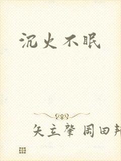 沉火不眠封面
