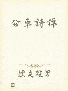 公车诗锦封面