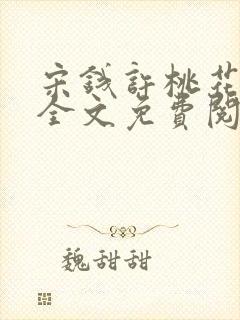 宋钱许桃花小说全文免费阅读