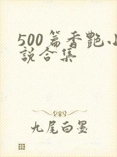 500篇香艳小说合集封面