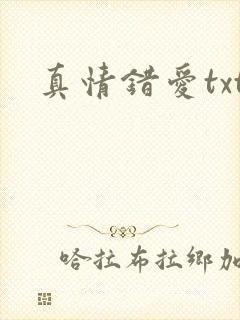 真情错爱txt