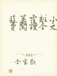 苏莱霍离小说免费阅读全文封面