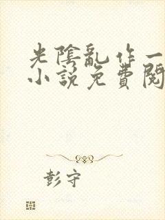 光阴乱作一团的小说免费阅读