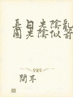 长日光阴乱作一团光阴似箭时渺封面