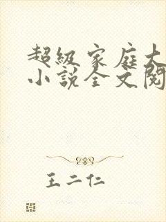 超级家庭大杂烩小说全文阅读