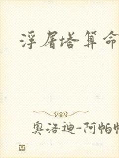 浮屠塔算命封面