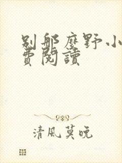 别那么野小说免费阅读