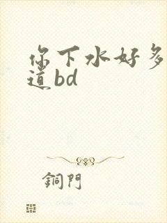 你下水好多下水道bd