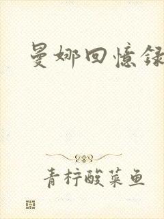 曼娜回忆录小说