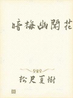 暗梅幽闻花封面