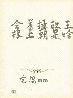 含着摄政王的紫根上朝是啥小说