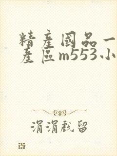 精产国品一二三产区m553小说封面