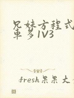 兄妹方程式多R车多1V3