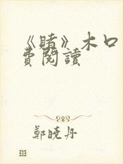 《赌》木口银免费阅读封面