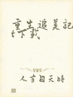 重生追美记txt下载封面