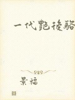 一代艳后骆冰封面