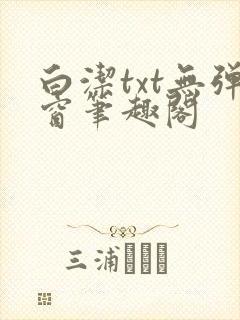 白洁txt无弹窗笔趣阁