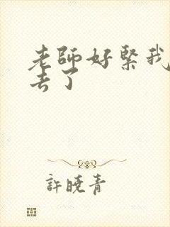 老师好紧我要进去了封面