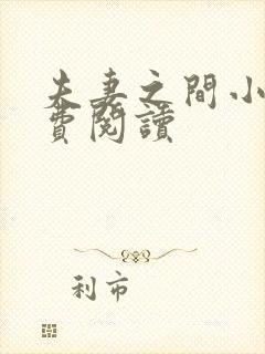 夫妻之间小说免费阅读