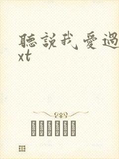 听说我爱过你txt