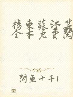 杨东苏沐芸小说全本免费阅读下载