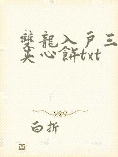 双龙入户三人行夹心饼txt