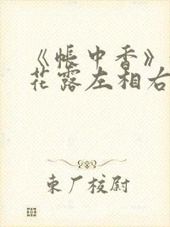 《帐中香》金银花露左相右相