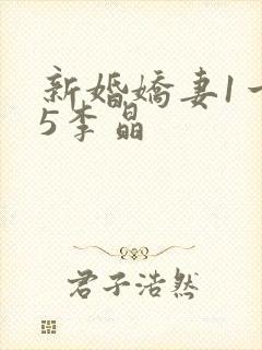 新婚娇妻1一25李晶