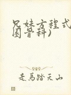 兄妹方程式(校园骨科)