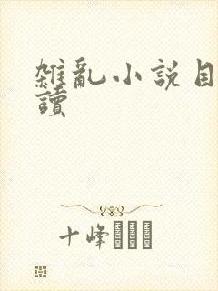 杂乱小说目录阅读封面