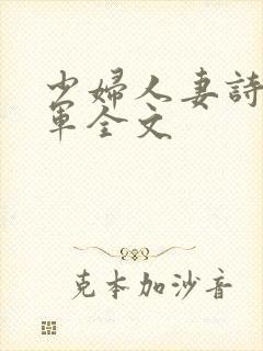 少妇人妻诗雨小军全文封面