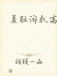 羞耻游戏高h封面