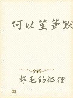 何以笙箫默小说