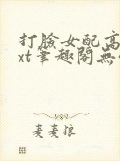 打脸女配高攀txt笔趣阁无弹窗