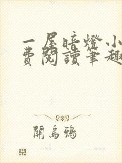 一屋暗灯小说免费阅读笔趣阁封面