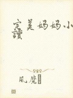 完美妈妈小说阅读封面