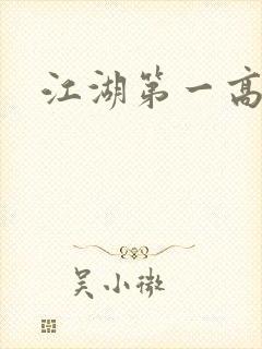 江湖第一高手封面