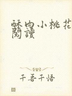 酥肉小桃花全文阅读