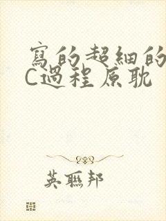 写的超细的多肉C过程原耽封面