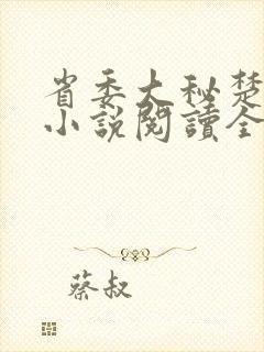 省委大秘楚东恒小说阅读全文