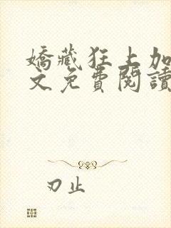 娇藏狂上加狂全文免费阅读笔趣阁