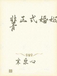 非正式婚姻雾里青