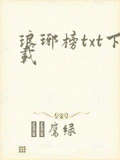 琅琊榜txt下载