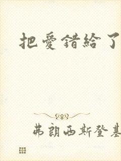 把爱错给了你