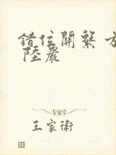 错位关系 方糖 陆岩