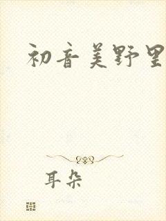 初音美野里封面